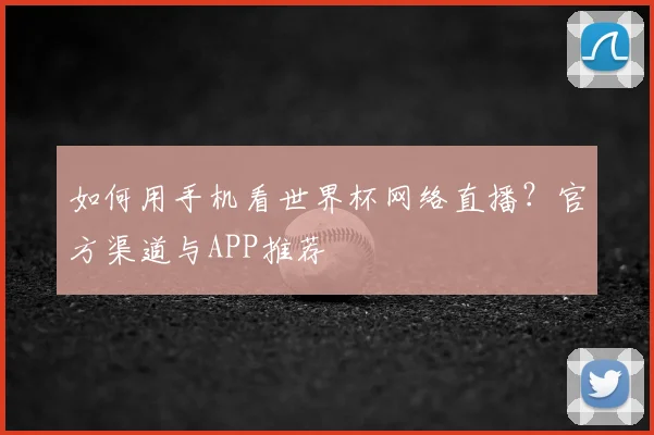 如何用手机看世界杯网络直播?官方渠道与APP推荐